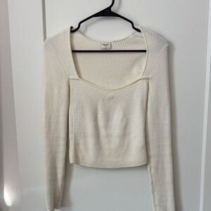 Abercrombie & Fitch Off-White Ribbed Sweater